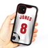 Custom Soccer Jersey Hybrid Case for iPhone 11 - (Black Case, White Jersey)
