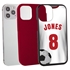 Custom Soccer Jersey Hybrid Case for iPhone 12 Pro Max - (Black Case, White Jersey)
