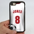 Custom Soccer Jersey Hybrid Case for iPhone 7/8/SE - (Black Case, White Jersey)
