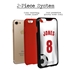 Custom Soccer Jersey Hybrid Case for iPhone 7/8/SE - (Black Case, White Jersey)
