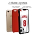 Custom Soccer Jersey Hybrid Case for iPhone 7/8/SE - (Black Case, White Jersey)
