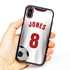 Custom Soccer Jersey Hybrid Case for iPhone X/Xs - (Black Case, White Jersey)
