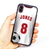 Custom Soccer Jersey Hybrid Case for iPhone X/Xs - (Black Case, White Jersey)
