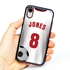 Custom Soccer Jersey Hybrid Case for iPhone XR - (Black Case, White Jersey)
