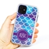 Personalized Monogram Case for iPhone 11 – Hybrid – Mermaid Scales
