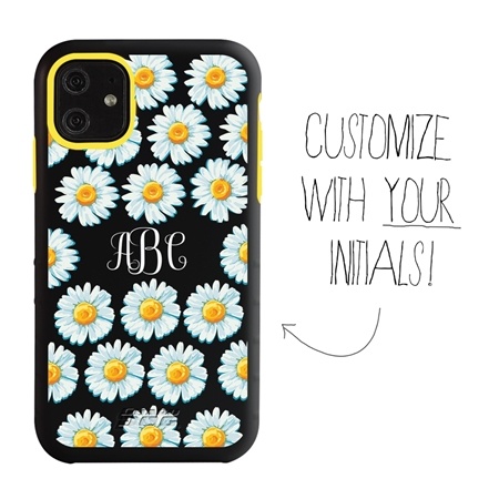 Personalized Monogram Case for iPhone 11 – Hybrid – Daisy Rows
