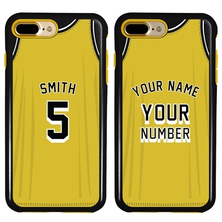 Personalized Basketball Jersey Case for iPhone 7 Plus / 8 Plus - Hybrid (Black Case)

