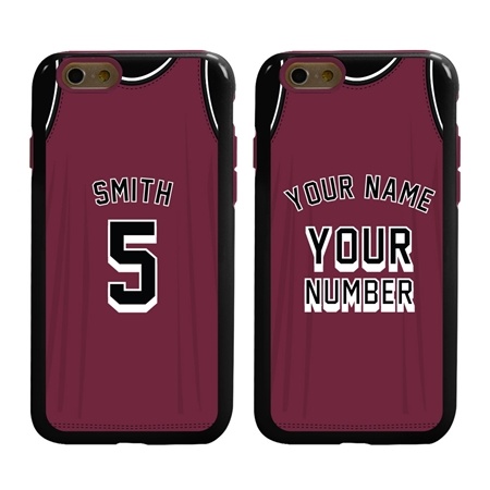 Personalized Basketball Jersey Case for iPhone 6 / 6s - Hybrid (Black Case)
