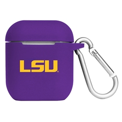 
LSU Tigers Silicone Skin for Apple AirPods Charging Case with Carabiner