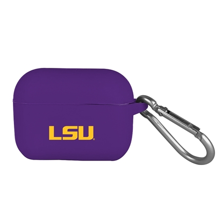 LSU Tigers Silicone Skin for Apple AirPods Pro Charging Case with Carabiner

