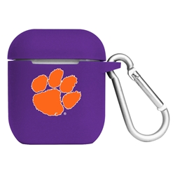 
Clemson Tigers Silicone Skin for Apple AirPods Charging Case with Carabiner