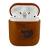 AudioSpice Collegiate Leather Cover for Apple AirPods Generation 1/2 Case with Carabiner and Safety Cord - Kansas Jayhawks

