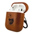 AudioSpice Collegiate Leather Cover for Apple AirPods Generation 1/2 Case with Carabiner and Safety Cord - Kansas Jayhawks
