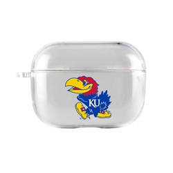 
AudioSpice Collegiate Clear Cover for Apple AirPods Pro Case with Safety Cord - Kansas Jayhawks