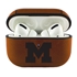 AudioSpice Collegiate Leather Cover for Apple AirPods Pro Case with Carabiner and Safety Cord - Michigan Wolverines
