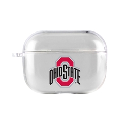 
AudioSpice Collegiate Clear Cover for Apple AirPods Pro Case with Safety Cord - Ohio State Buckeyes