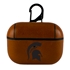AudioSpice Collegiate Leather Cover for Apple AirPods Pro Case with Carabiner and Safety Cord - Michigan State Spartans
