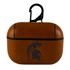 AudioSpice Collegiate Leather Cover for Apple AirPods Pro Case with Carabiner and Safety Cord - Michigan State Spartans
