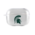 AudioSpice Collegiate Clear Cover for Apple AirPods Pro Case with Safety Cord - Michigan State Spartans
