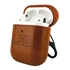 AudioSpice Collegiate Leather Cover for Apple AirPods Generation 1/2 Case with Carabiner and Safety Cord - LSU Tigers
