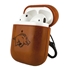 AudioSpice Collegiate Leather Cover for Apple AirPods Generation 1/2 Case with Carabiner and Safety Cord - Arkansas Razorbacks
