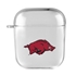 AudioSpice Collegiate Clear Cover for Apple AirPods Generation 1/2 Case with Safety Cord - Arkansas Razorbacks
