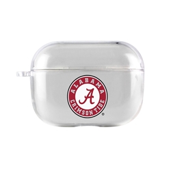 
AudioSpice Collegiate Clear Cover for Apple AirPods Pro Case with Safety Cord - Alabama Crimson Tide