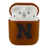AudioSpice Collegiate Leather Cover for Apple AirPods Generation 1/2 Case with Carabiner and Safety Cord - Nebraska Cornhuskers
