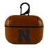 AudioSpice Collegiate Leather Cover for Apple AirPods Pro Case with Carabiner and Safety Cord - Nebraska Cornhuskers
