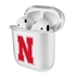 AudioSpice Collegiate Clear Cover for Apple AirPods Generation 1/2 Case with Safety Cord - Nebraska Cornhuskers
