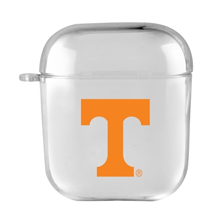AudioSpice Collegiate Clear Cover for Apple AirPods Generation 1/2 Case with Safety Cord - Tennessee Volunteers
