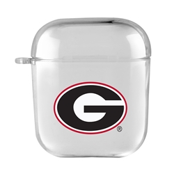 
AudioSpice Collegiate Clear Cover for Apple AirPods Generation 1/2 Case with Safety Cord - Georgia Bulldogs