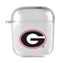 AudioSpice Collegiate Clear Cover for Apple AirPods Generation 1/2 Case with Safety Cord - Georgia Bulldogs
