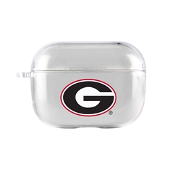 
AudioSpice Collegiate Clear Cover for Apple AirPods Pro Case with Safety Cord - Georgia Bulldogs