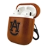 AudioSpice Collegiate Leather Cover for Apple AirPods Generation 1/2 Case with Carabiner and Safety Cord - Auburn Tigers

