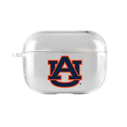 
AudioSpice Collegiate Clear Cover for Apple AirPods Pro Case with Safety Cord - Auburn Tigers