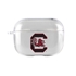 AudioSpice Collegiate Clear Cover for Apple AirPods Pro Case with Safety Cord - South Carolina Gamecocks

