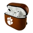 AudioSpice Collegiate Leather Cover for Apple AirPods Pro Case with Carabiner and Safety Cord - Clemson Tigers
