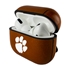 AudioSpice Collegiate Leather Cover for Apple AirPods Pro Case with Carabiner and Safety Cord - Clemson Tigers
