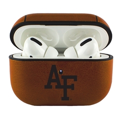 
AudioSpice Collegiate Leather Cover for Apple AirPods Pro Case with Carabiner and Safety Cord - Air Force Falcons