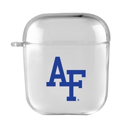 
AudioSpice Collegiate Clear Cover for Apple AirPods Generation 1/2 Case with Safety Cord - Air Force Falcons