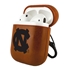 AudioSpice Collegiate Leather Cover for Apple AirPods Generation 1/2 Case with Carabiner and Safety Cord - North Carolina Tar Heels
