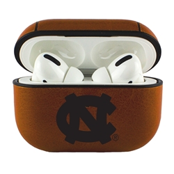 
AudioSpice Collegiate Leather Cover for Apple AirPods Pro Case with Carabiner and Safety Cord - North Carolina Tar Heels