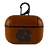 AudioSpice Collegiate Leather Cover for Apple AirPods Pro Case with Carabiner and Safety Cord - North Carolina Tar Heels
