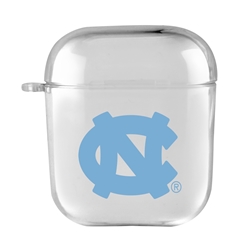 
AudioSpice Collegiate Clear Cover for Apple AirPods Generation 1/2 Case with Safety Cord - North Carolina Tar Heels