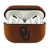 AudioSpice Collegiate Leather Cover for Apple AirPods Pro Case with Carabiner and Safety Cord - Oklahoma Sooners
