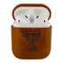 AudioSpice Collegiate Leather Cover for Apple AirPods Generation 1/2 Case with Carabiner and Safety Cord - Texas Tech Red Raiders
