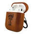 AudioSpice Collegiate Leather Cover for Apple AirPods Generation 1/2 Case with Carabiner and Safety Cord - Texas Tech Red Raiders
