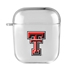 AudioSpice Collegiate Clear Cover for Apple AirPods Generation 1/2 Case with Safety Cord - Texas Tech Red Raiders
