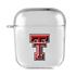 AudioSpice Collegiate Clear Cover for Apple AirPods Generation 1/2 Case with Safety Cord - Texas Tech Red Raiders
